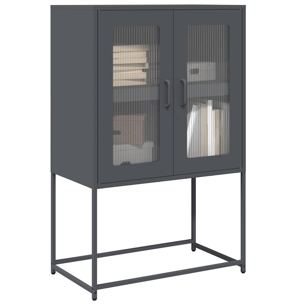 Højskab 68X39X107 Cm Stål - Antracitgrå