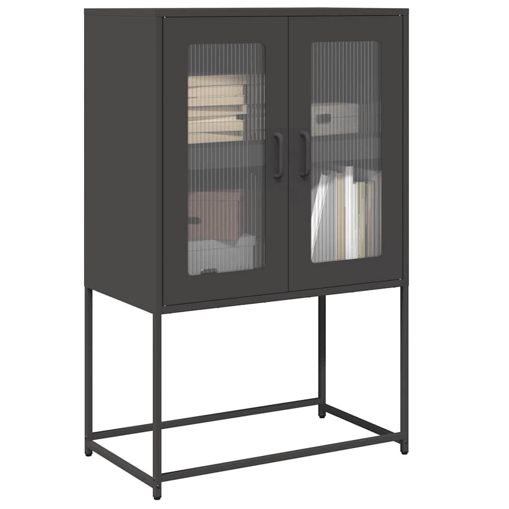 Højskab 68X39X107 Cm Stål - Sort