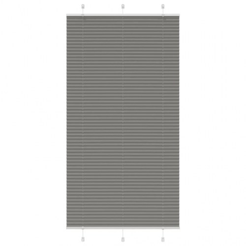 Plisségardin antracit 105×200 cm - stofbredde 104,4 cm, polyester