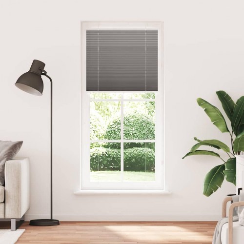 Plisségardin antracit 85×200 cm - stofbredde 84,4 cm, polyester