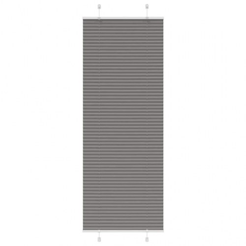 Plisségardin - antracit, 75×200 cm, stofbredde 74,4 cm, polyester