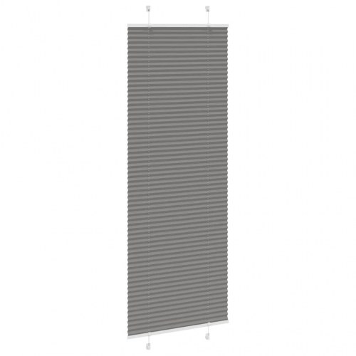 Plisségardin - antracit, 75×200 cm, stofbredde 74,4 cm, polyester