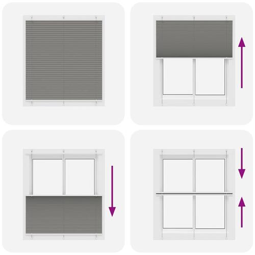 Plisségardin Antracit 115x150 cm Stofbredde 114,4 cm Polyester