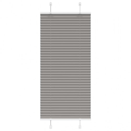 Plisségardin - antracit, 55×150 cm (stofbredde 54,4 cm) i polyester