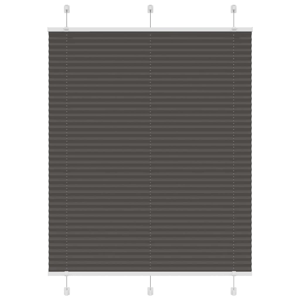 Plisségardin Sort 105x150 cm Stofbredde 104,4 cm Polyester