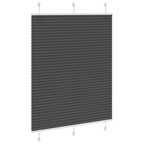 Plisségardin Sort 105x150 cm Stofbredde 104,4 cm Polyester