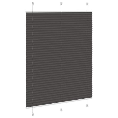 Plisségardin Sort 105x150 cm Stofbredde 104,4 cm Polyester