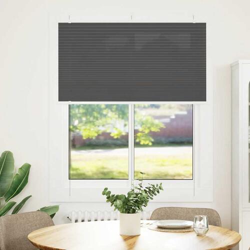 Plisségardin Sort 105x100 cm Stofbredde 104,4 cm Polyester