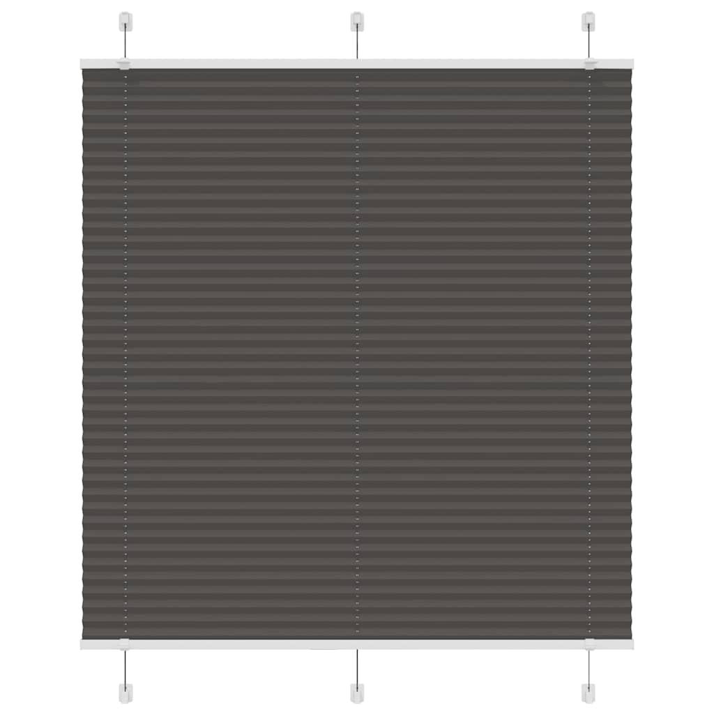 Plisségardin Sort 115x150 cm Stofbredde 114,4 cm Polyester