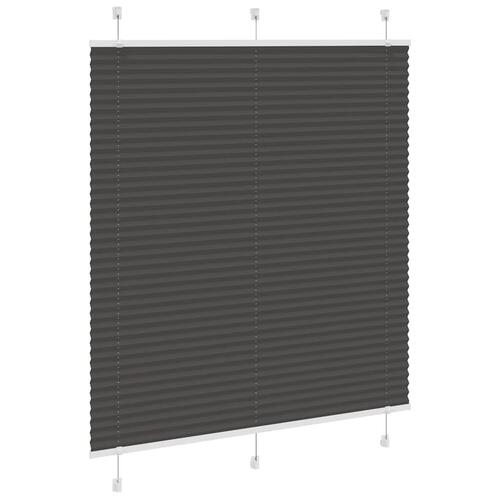 Plisségardin Sort 115x150 cm Stofbredde 114,4 cm Polyester