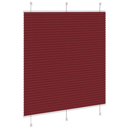 Plisségardin bordeauxrød 120×150 cm - stofbredde 119,4 cm