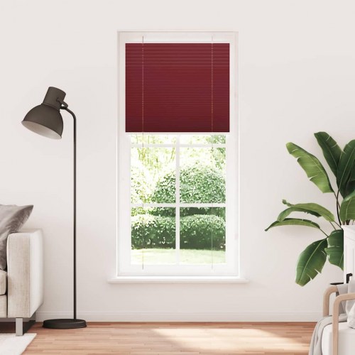 Plisségardin - bordeauxrød 95×200 cm, stofbredde 94,4 cm, polyester