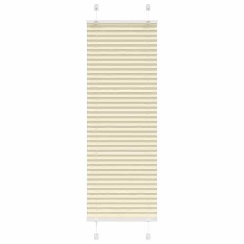 Plisségardin - creme, 45×100 cm (stofbredde 44,4 cm), polyester
