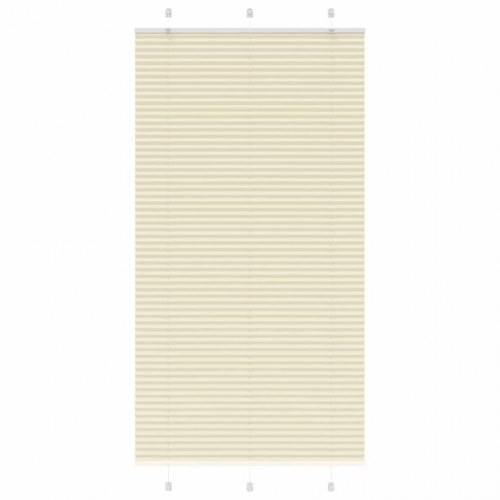 Plisségardin - creme, 100×200 cm, polyester (stofbredde 99,4 cm)