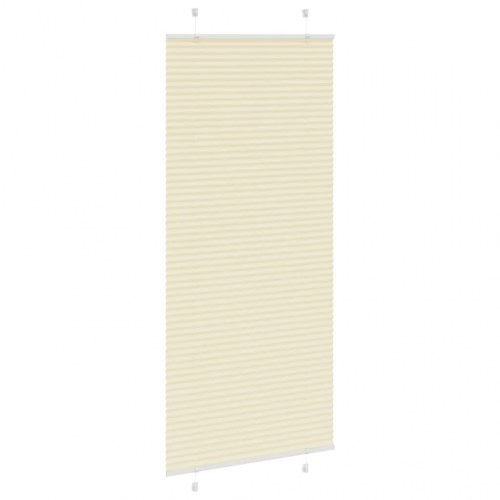 Plisségardin - creme, 100×200 cm, polyester (stofbredde 99,4 cm)