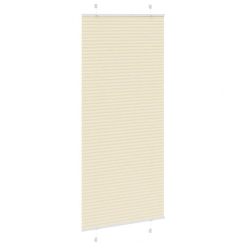 Plisségardin - creme, 90×200 cm, polyester (stofbredde 89,4 cm)