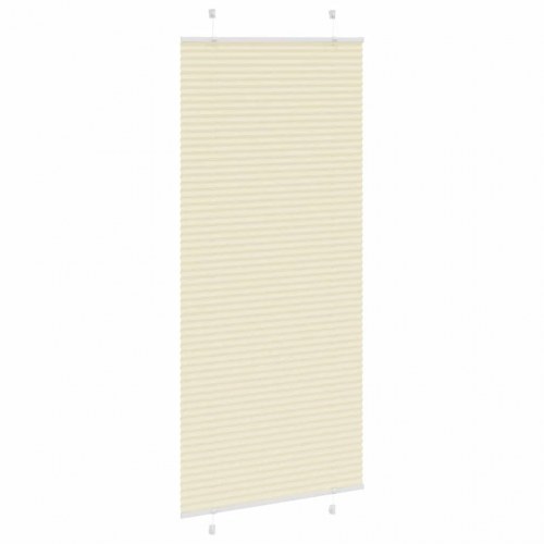 Plisségardin - creme, 90×200 cm, polyester (stofbredde 89,4 cm)