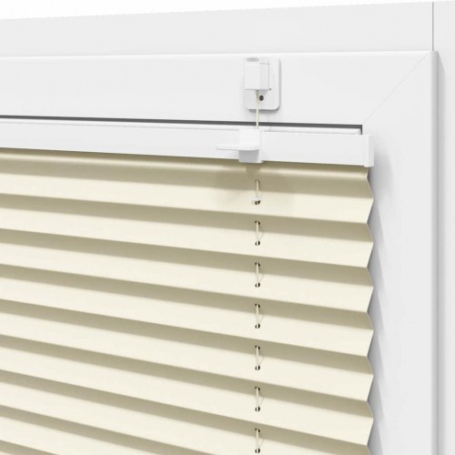 Plisségardin - creme, 90×200 cm, polyester (stofbredde 89,4 cm)
