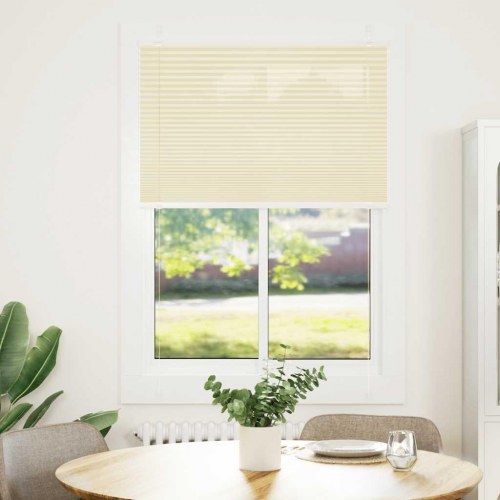 Plisségardin - creme, 100×150 cm, polyester (stofbredde 99,4 cm)