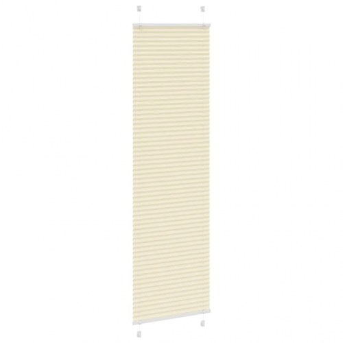 Plisségardin - creme, 60×200 cm (stofbredde 59,4 cm) i polyester
