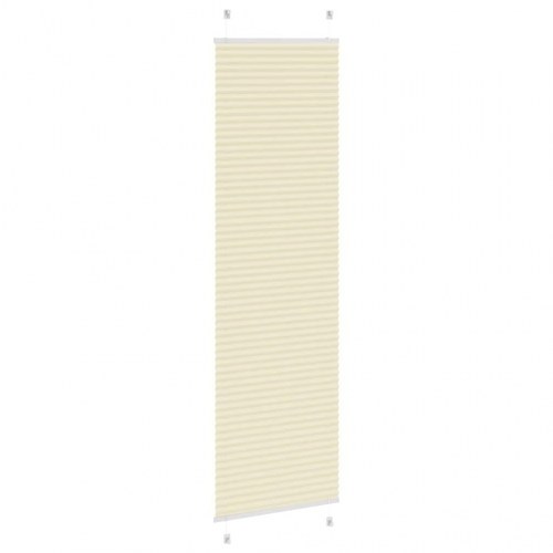 Plisségardin - creme, 60×200 cm (stofbredde 59,4 cm) i polyester