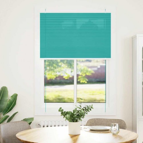 Plisségardin - petroleum grøn 100×150 cm, stofbredde 99,4 cm, polyester