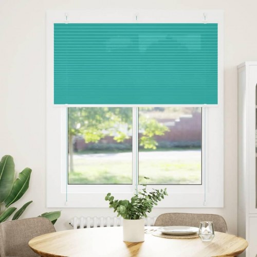 Plisségardin - petroleum grøn 120×100 cm, stofbredde 119,4 cm, polyester