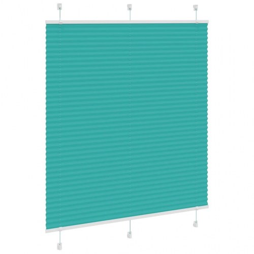 Plisségardin - petroleum grøn 120×100 cm, stofbredde 119,4 cm, polyester
