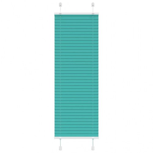 Plisségardin - petroleum grøn 45×150 cm, stofbredde 44,4 cm, polyester