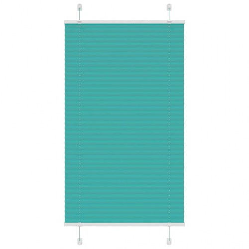 Plisségardin - petroleum grøn 75×150 cm, stofbredde 74,4 cm, polyester