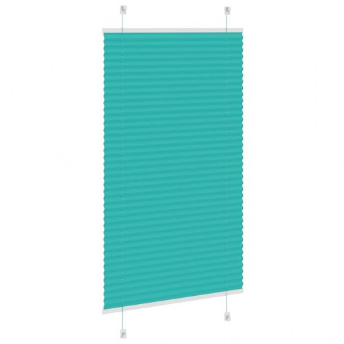 Plisségardin - petroleum grøn 75×150 cm, stofbredde 74,4 cm, polyester