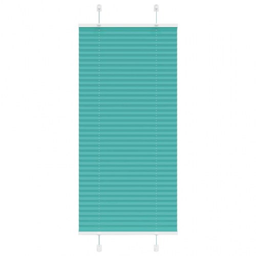 Plisségardin - petroleum grøn 65×150 cm, stofbredde 64,4 cm, polyester