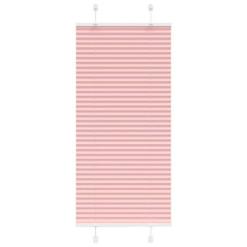 Plisségardin - lyserød 60×150 cm, stofbredde 59,4 cm, polyester