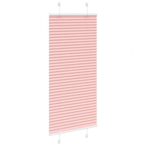 Plisségardin - lyserød 60×150 cm, stofbredde 59,4 cm, polyester