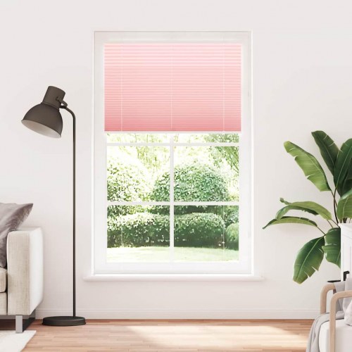 Plisségardin lyserød 115×200 cm - polyester, stofbredde 114,4 cm