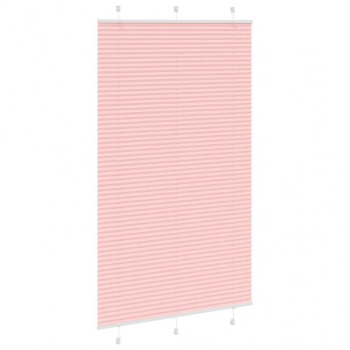 Plisségardin lyserød 115×200 cm - polyester, stofbredde 114,4 cm