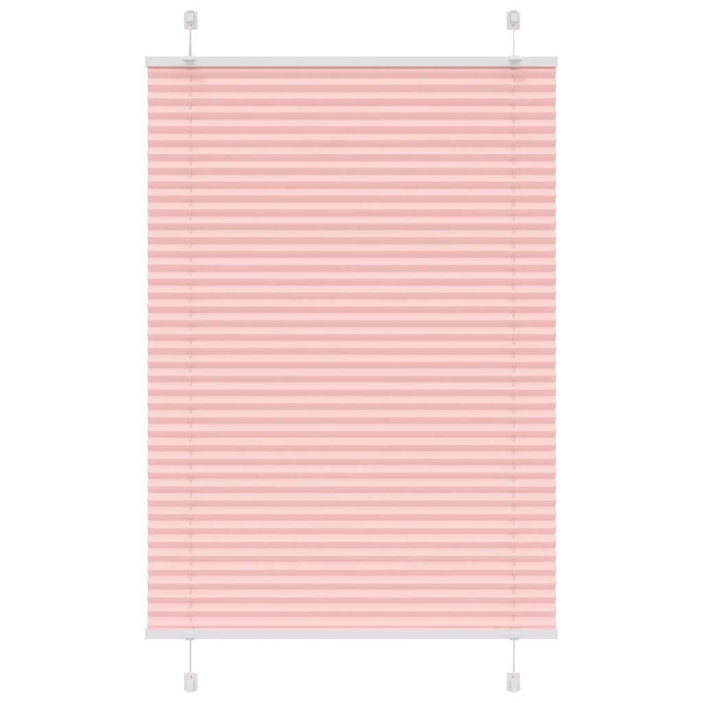 Plisségardin Lyserød 85x100 cm Stofbredde 84,4 cm Polyester