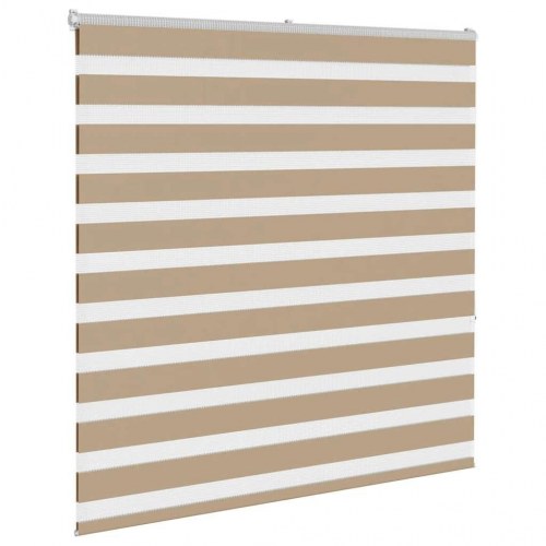 Zebragardin - sandbrun 145×150 cm, stofbredde 140,9 cm, polyester