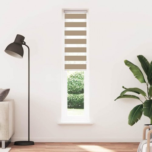 Zebragardin - sandbrun 50×200 cm, stofbredde 45,9 cm, polyester