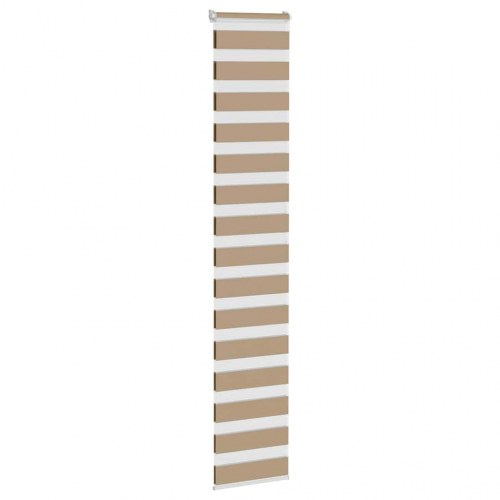 Zebragardin - sandbrun 50×200 cm, stofbredde 45,9 cm, polyester