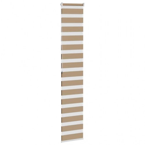 Zebragardin - sandbrun 50×200 cm, stofbredde 45,9 cm, polyester