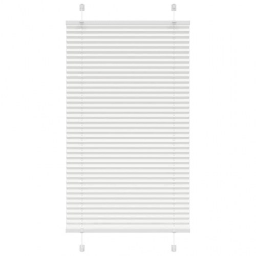 Plisségardin - hvid 75×150 cm, stofbredde 74,4 cm, polyester