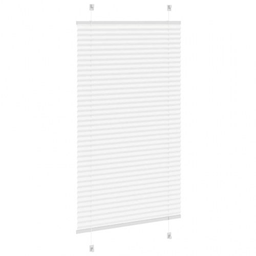 Plisségardin - hvid 75×150 cm, stofbredde 74,4 cm, polyester