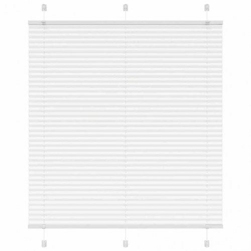 Plisségardin hvid 120×150 cm - stofbredde 119,4 cm, polyester