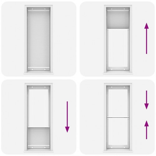 Plisségardin Hvid 75x200 cm Stofbredde 74,4 cm Polyester