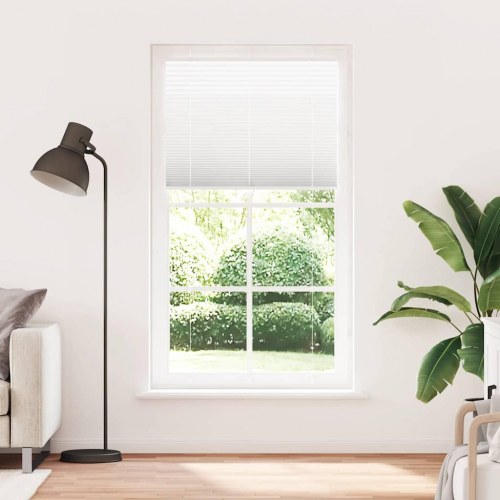 Plisségardin hvid 110×200 cm - polyester, stofbredde 109,4 cm