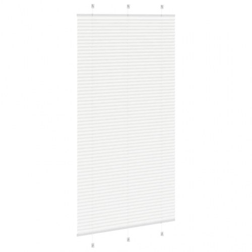 Plisségardin hvid 110×200 cm - polyester, stofbredde 109,4 cm
