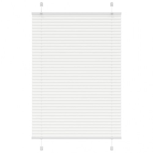 Plisségardin - hvid 90×100 cm, stofbredde 89,4 cm, polyester
