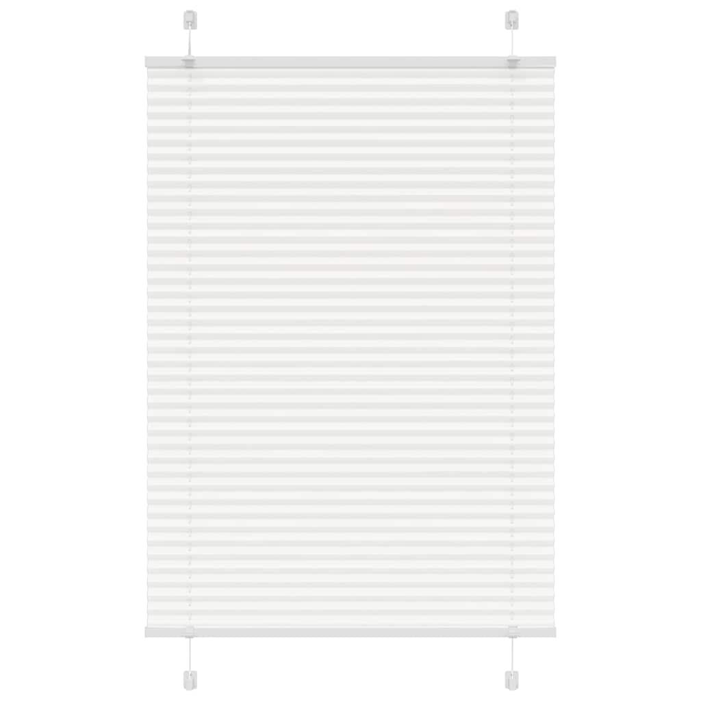 Plisségardin Hvid 100x100 cm Stofbredde 99,4 cm Polyester