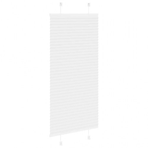 Plisségardin - hvid 55×100 cm, stofbredde 54,4 cm, polyester